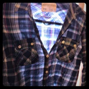 Plaid long sleeve XS